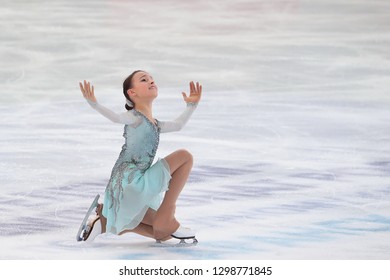 Russia. Saransk. December 21, 2018. Russian Figure Skating Championships-2019. Ladies. Short Program. Anna Shcherbakova.