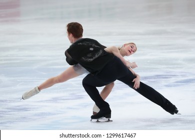 Russia. Saransk. December 22, 2018. Russian Figure Skating Championships-2019. Pairs. Free Skating. Evgenia Tarasova / Vladimir Morozov