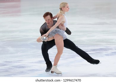 Russia. Saransk. December 22, 2018. Russian Figure Skating Championships-2019. Pairs. Free Skating. Evgenia Tarasova / Vladimir Morozov