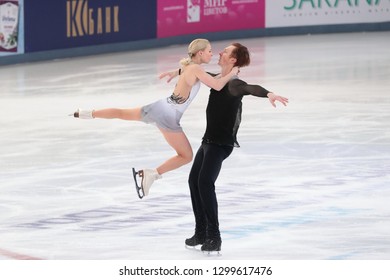 Russia. Saransk. December 22, 2018. Russian Figure Skating Championships-2019. Pairs. Free Skating. Evgenia Tarasova / Vladimir Morozov