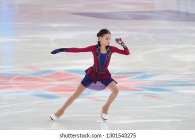 Russia. Saransk. December 22, 2018. Russian Figure Skating Championships-2019. Ladies. Free Skating. Anna Shcherbakova