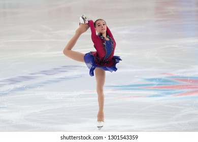 Russia. Saransk. December 22, 2018. Russian Figure Skating Championships-2019. Ladies. Free Skating. Anna Shcherbakova