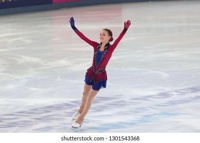 Russia. Saransk. December 22, 2018. Russian Figure Skating Championships-2019. Ladies. Free Skating. Anna Shcherbakova