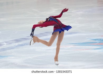 Russia. Saransk. December 22, 2018. Russian Figure Skating Championships-2019. Ladies. Free Skating. Anna Shcherbakova