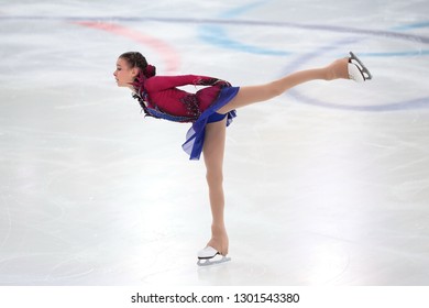 Russia. Saransk. December 22, 2018. Russian Figure Skating Championships-2019. Ladies. Free Skating. Anna Shcherbakova