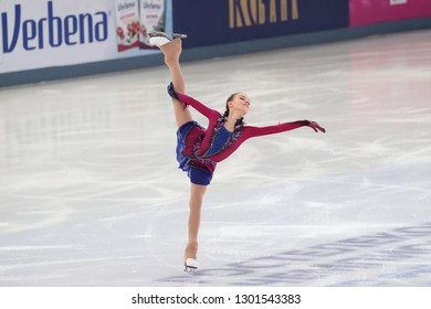 Russia. Saransk. December 22, 2018. Russian Figure Skating Championships-2019. Ladies. Free Skating. Anna Shcherbakova