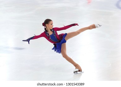 Russia. Saransk. December 22, 2018. Russian Figure Skating Championships-2019. Ladies. Free Skating. Anna Shcherbakova