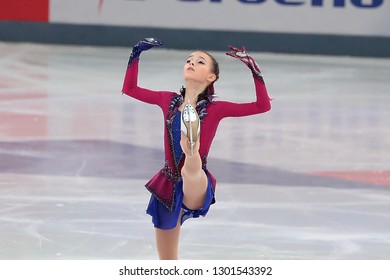 Russia. Saransk. December 22, 2018. Russian Figure Skating Championships-2019. Ladies. Free Skating. Anna Shcherbakova