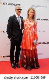 RUSSIA, SOCHI - JUNE 10: Fyodor Bondarchuk And His Wife At The Open Russian Film Festival 