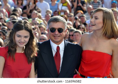 RUSSIA, SOCHI - JUNE 3: Anton Tabakov And His Wife And Daughter At The Open Russian Film Festival 