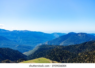 Russia Sochi Krasnaya Polyana Summer Day Beautiful Landscape