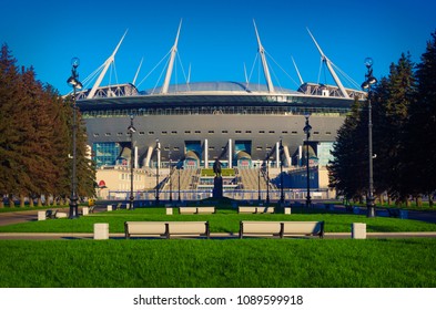 Russia. St. Petersburg / May 5, 2018: Stadium 