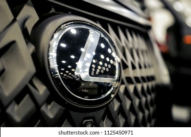 RUSSIA, ST.PETERSBURG - June 6, 2018: Lexus Logo Close Up