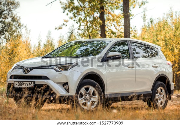Russia, Tambov 5.09.2019: Toyota RAV4, off road in\
the woods