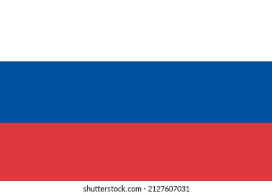 Russland Tricolor Flaggen-Illustration geeignet für Banner oder Hintergrund. Nationalflagge der Russischen Föderation