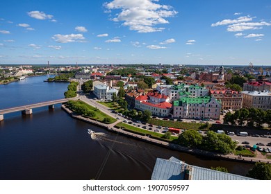 Russia, Vyborg  - 26 July 2013: view of the city from above.
