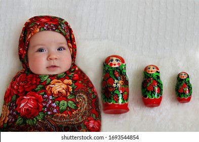 Russian Baby Doll. Russian Style. Matryoshka