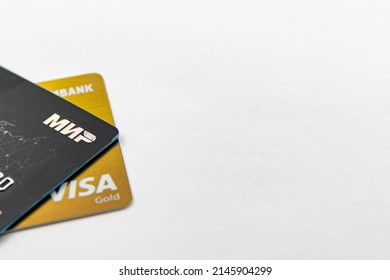 Russian Bank Card Mir Close-up Payment System