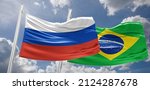 Russian and Brazilian flags flutter together in the wind On February 16, Vladimir Putin will hold talks with Brazilian President Jair Bolsonaro