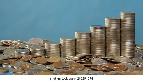 Russian coins taken in the studio with artificial light - Shutterstock ID 292294394