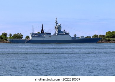 Russian Corvette Ship Of The Baltic Fleet. Russia