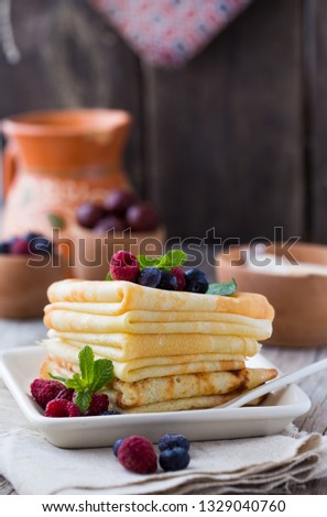 Russian crepes stack