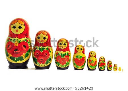 russian doll babushka single row