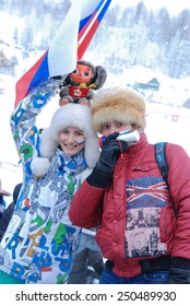 Russian Fans. FIS Cross Country World Cup Demino, Rybinsk, Russia. January 24, 2015.