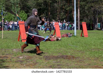 Russian Federation, Khanty-Mansi Autonomous Okrug – Yugra, Surgut, The Sayma Park, June 9, 2019: Historical Festival 