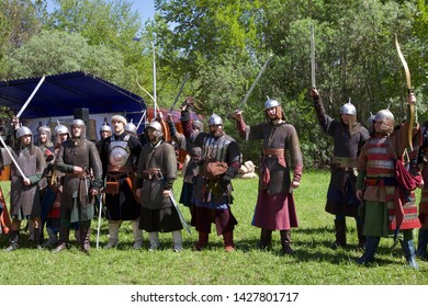 Russian Federation, Khanty-Mansi Autonomous Okrug – Yugra, Surgut, The Sayma Park, June 9, 2019: Historical Festival 