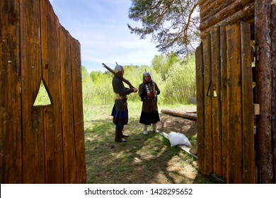 Russian Federation, Khanty-Mansi Autonomous Okrug – Yugra, Surgut, The Sayma Park, June 9, 2019: Historical Festival 