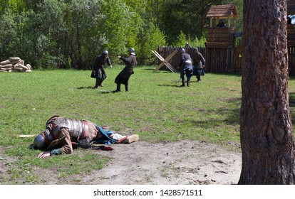 Russian Federation, Khanty-Mansi Autonomous Okrug – Yugra, Surgut, The Sayma Park, June 9, 2019: Historical Festival 