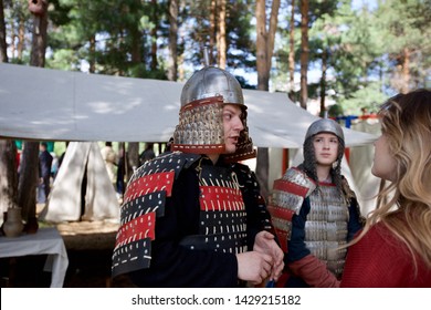 Russian Federation, Khanty-Mansi Autonomous Okrug – Yugra, Surgut, The Sayma Park, June 9, 2019: Historical Event 