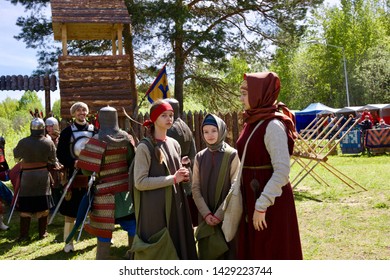 Russian Federation, Khanty-Mansi Autonomous Okrug – Yugra, Surgut, The Sayma Park, June 9, 2019: Historical Event 