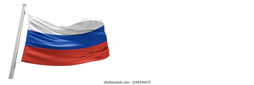 Russian Flag Isolated On White