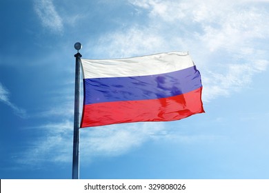 Russian Flag On The Mast