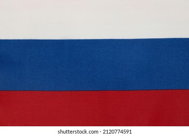 Russian Flag. The Texture Of The Background Of The Flag Of The Russian Federation.