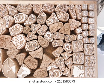 Russian Folk Crafts - Stamps For Creating A Pattern On Fabric - Patterned Wood Stamps