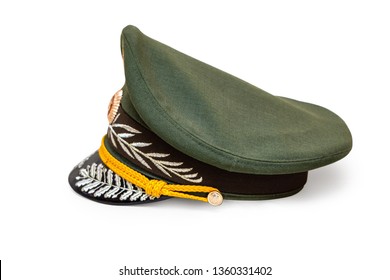 The Russian Generals Cap On A White Background With Clipping Path