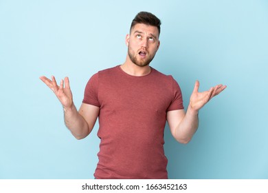 Russian handsome man over isolated background stressed overwhelmed - Shutterstock ID 1663452163