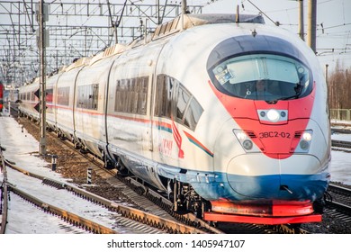 Russian Highspeed Train Sapsan Train Russia Stock Photo (Edit Now ...