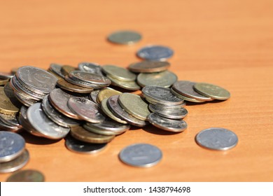Russian iron rubles. Russian currency. Iron ruble. Background rubles. Iron money. A scattering of coins - Shutterstock ID 1438794698