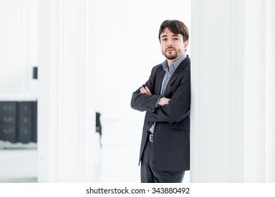 Russian Man With Beard And Mustache In Suit