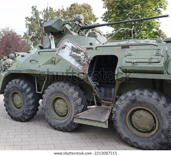 Russian military land\
vehicle outdoor