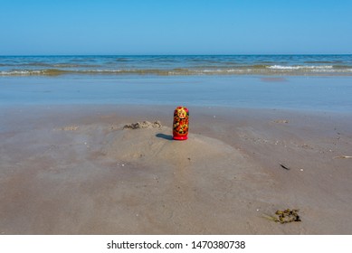 Russian Nesting Doll On A Beach In Latvia