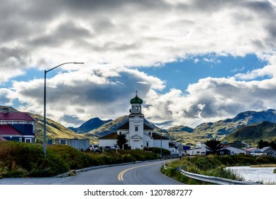 Russian Orthodox Holy Ascension of Our Lord Cathedral and Graveyard in Dutch Harbor Unalaska