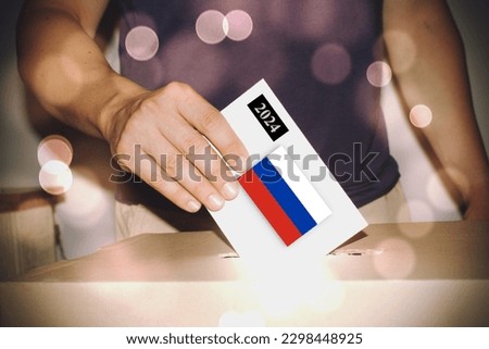 Russian political election vote concept
