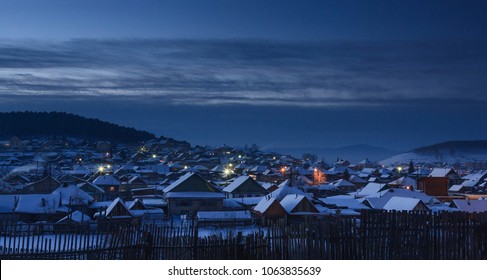 Russian Rural Village At Ural Region