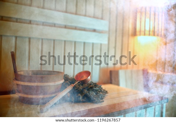 Russian sauna broom / sauna accessories, broom for\
sauna, Russian traditional sauna, steam bath with broom hot\
steam