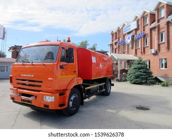 Russian Sewerage - Truck  And Equipment For Remove The Blockage And Clean The Sewer, Russia, May 17, 2016. Sewer Tanker To Clean Up Sewerage Overflows, Cleaning Pipelines, Residential Septic Systems